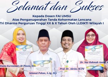 4 Dosen FAI UMSU Dianugerahkan Tanda Kehormatan Lencana Tri Dharma Perguruan Tinggi
