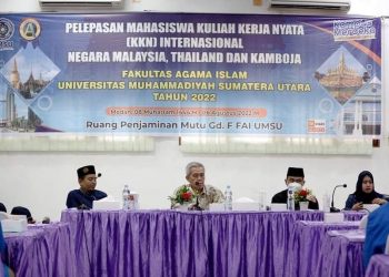 Wakil Rektor I UMSU Lepas 60 Mahasiswa FAI UMSU KKN Internasional