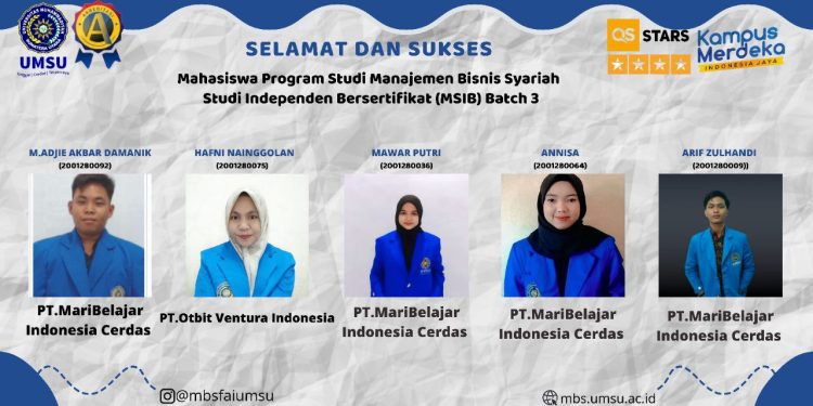 Alhamdulillah Lima Mahasiswa MBS FAI UMSU Lolos Program MSIB Batch 3 Tahun 2022