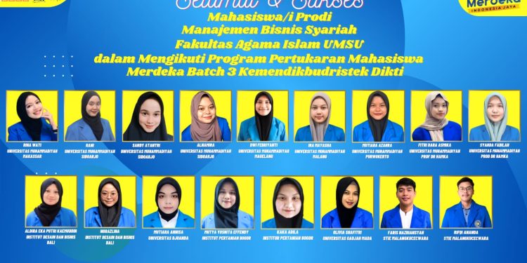 Tujuh Belas Mahasiswa Prodi MBS FAI UMSU Lolos Program Pertukaran Mahasiswa Merdeka Batch 3