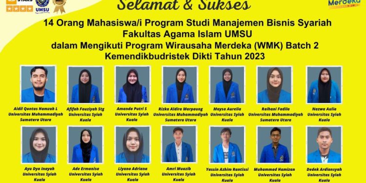 Tak Bosan Ukir Prestasi: 14 Mahasiswa MBS FAI UMSU Lolos Program Wirausaha Merdeka Batch 2 Tahun 2023