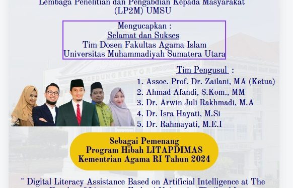 Dosen FAI UMSU Menang Hibah Litabdimas Kemenag RI Tahun 2024